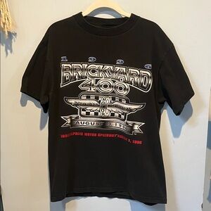 Black 1996 Brickyard 400 Indianapolis Graphic Vintage T-Shirt | L